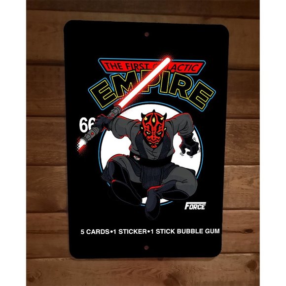 The First Galactic Empire Darth Maul Star Wars Card Pack 8x12 Metal Wall Sign - Picture 1 of 1